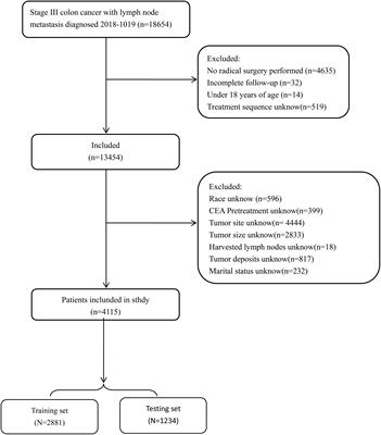 Predicting treatment failure in stage III colon cancer patients after radical surgery